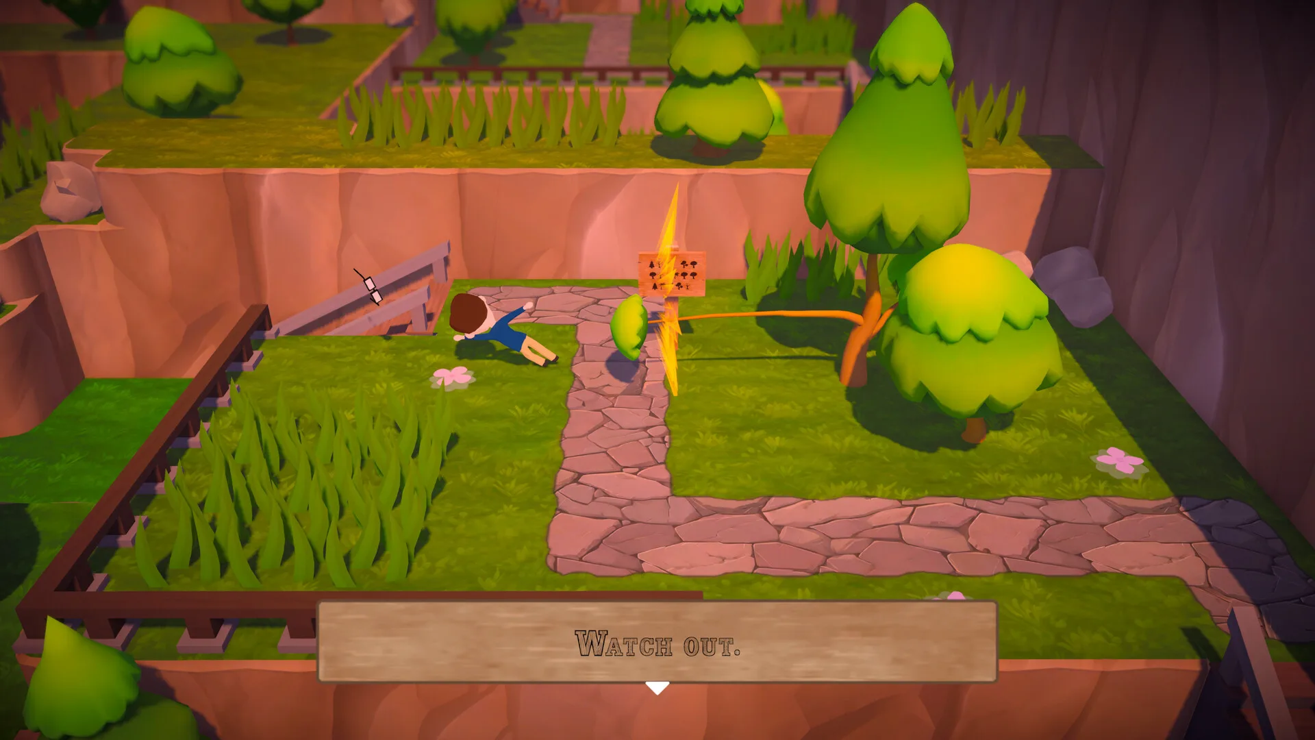 Trees Hate You — trap platforming across a deceptive woodland path